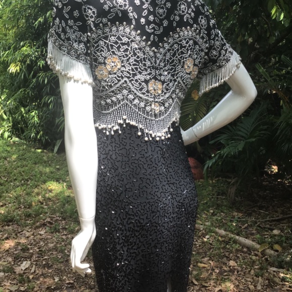 Vintage Oleg Cassini beaded Dress - Picture 9 of 16